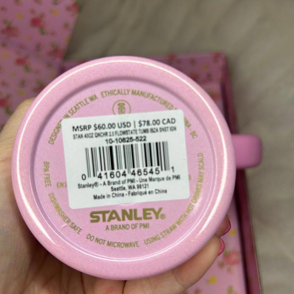 STANLEY x Love Shack Fancy Tumbler 40oz Ibiza Sunset Pink - Picture 3 of 9